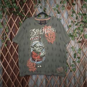 XXL - Vintage Y2K Star Wars Ecko yoda grunge rosary t-shirt